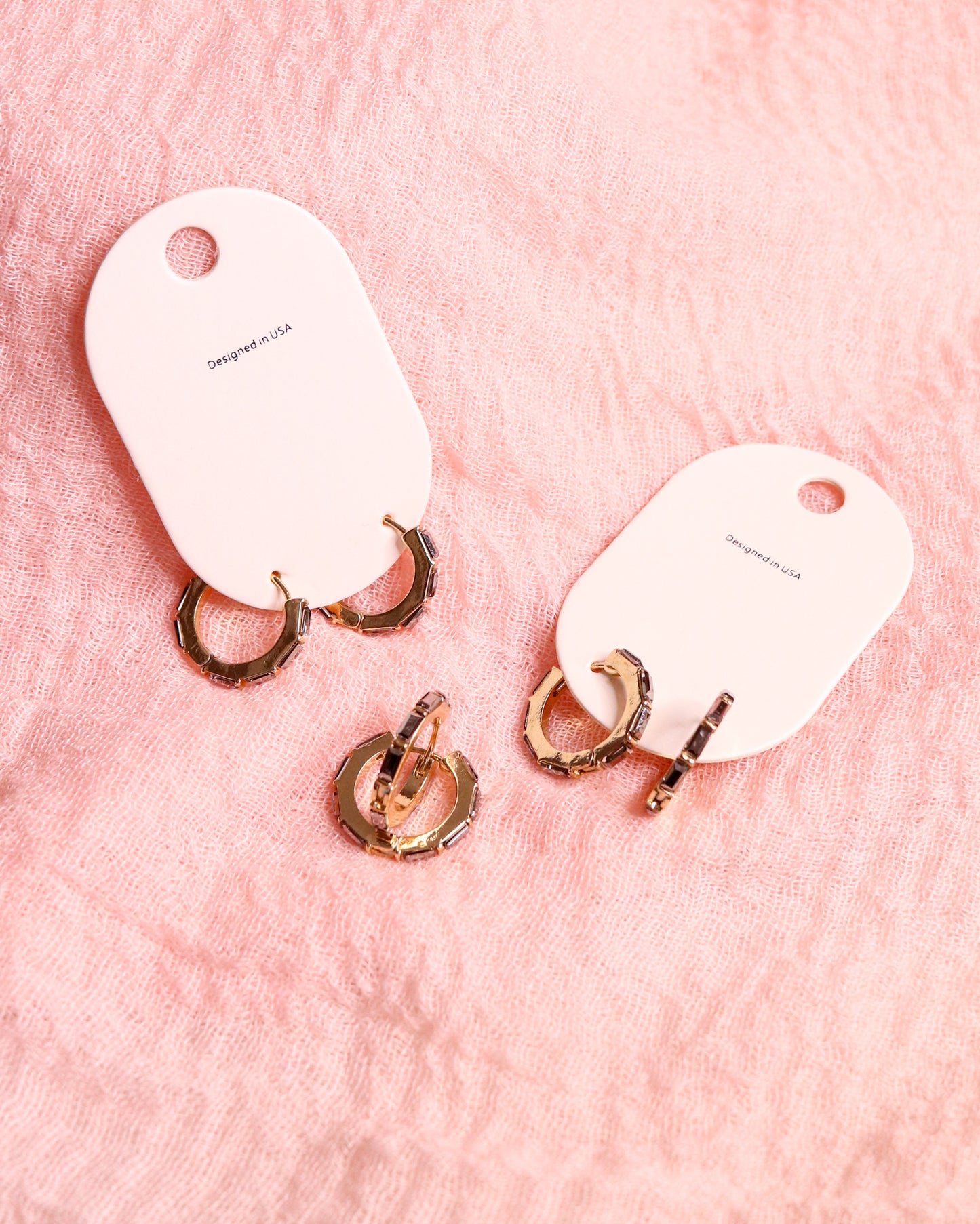 Crystal Huggie Earrings