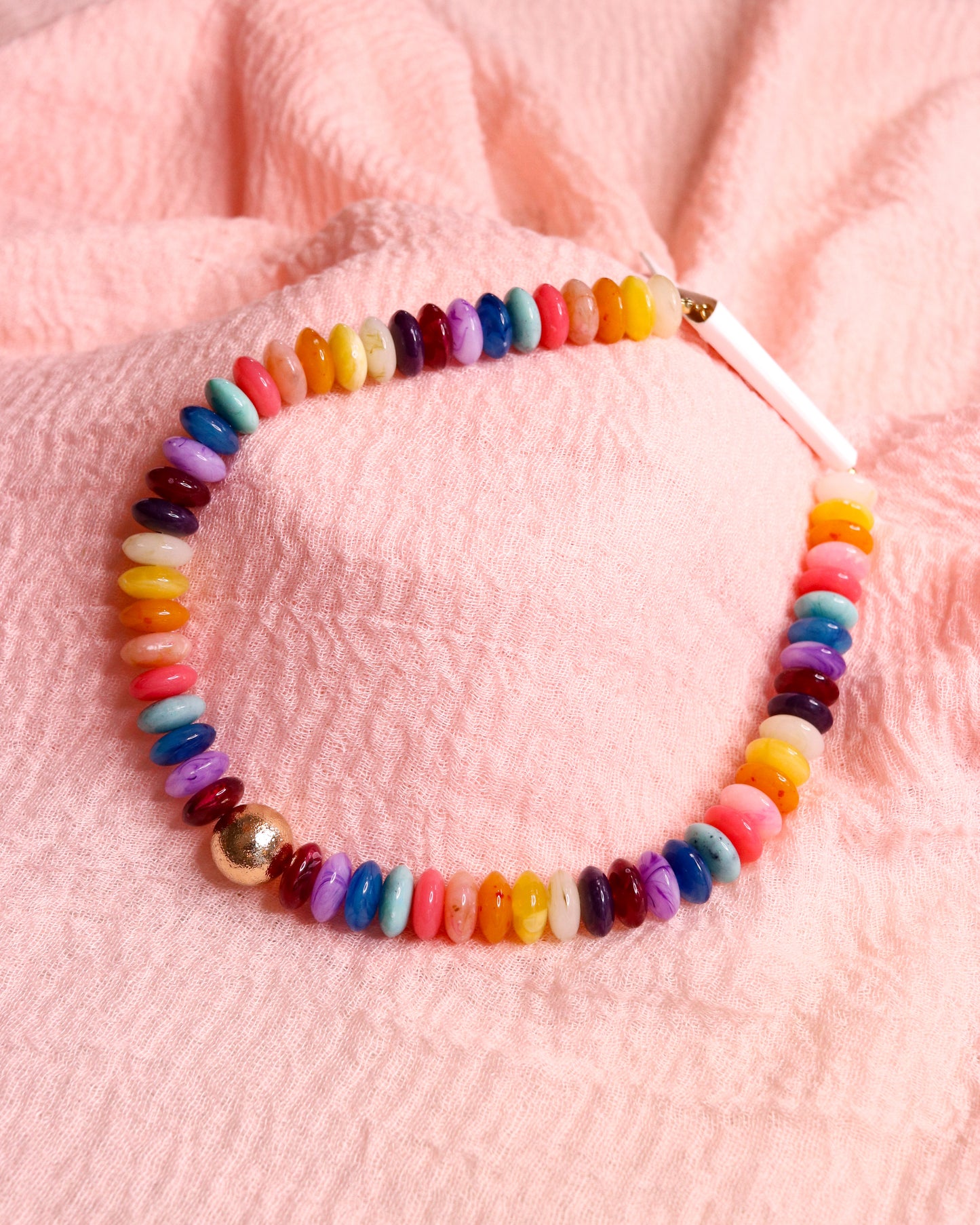 Metal Ball & Beads Necklace