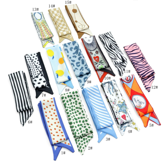 Assorted Colors Narrow Scarf Necklace