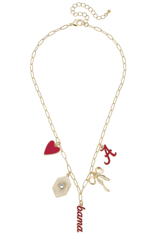 Alabama Crimson Tide Paper Clip Charm Necklace