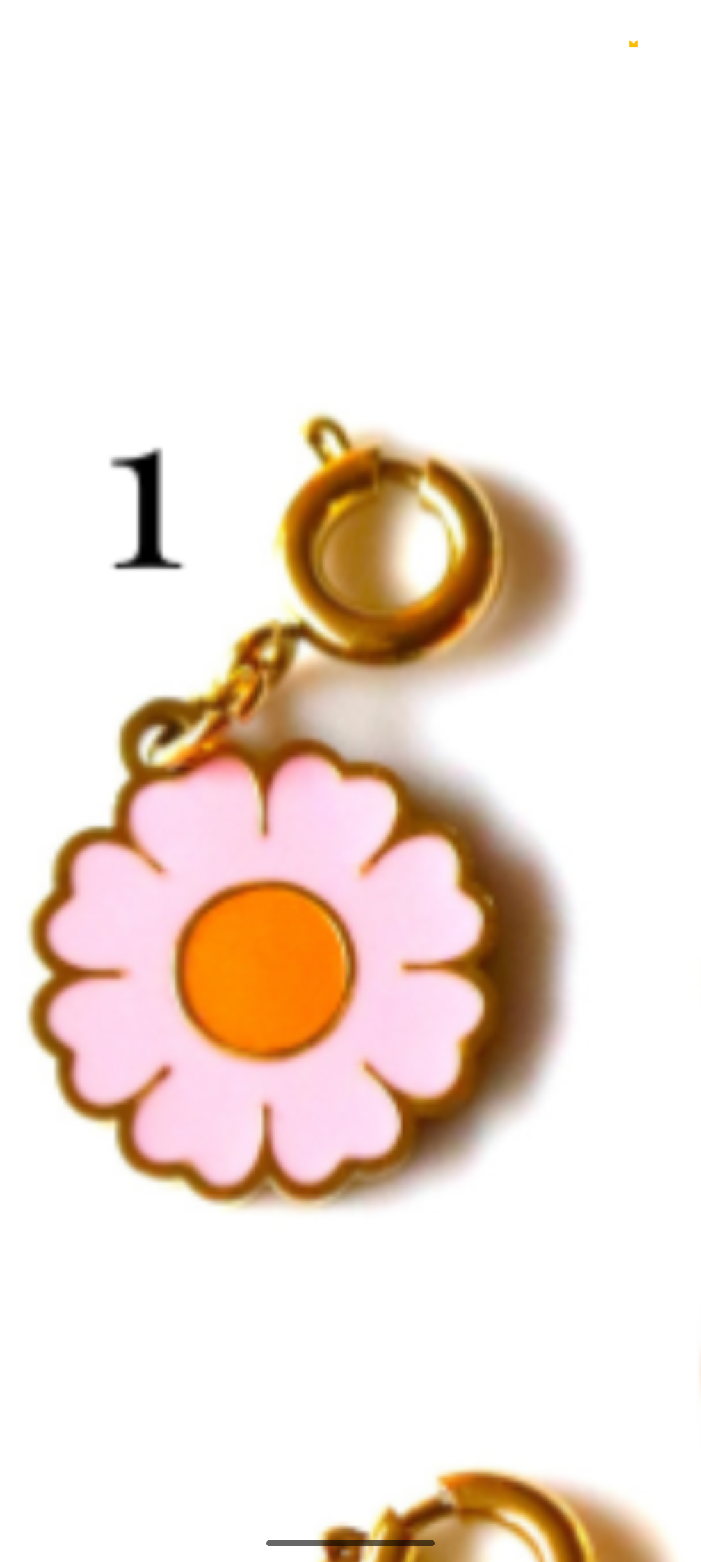 Stainless Steel Gold Plated Floral Charms