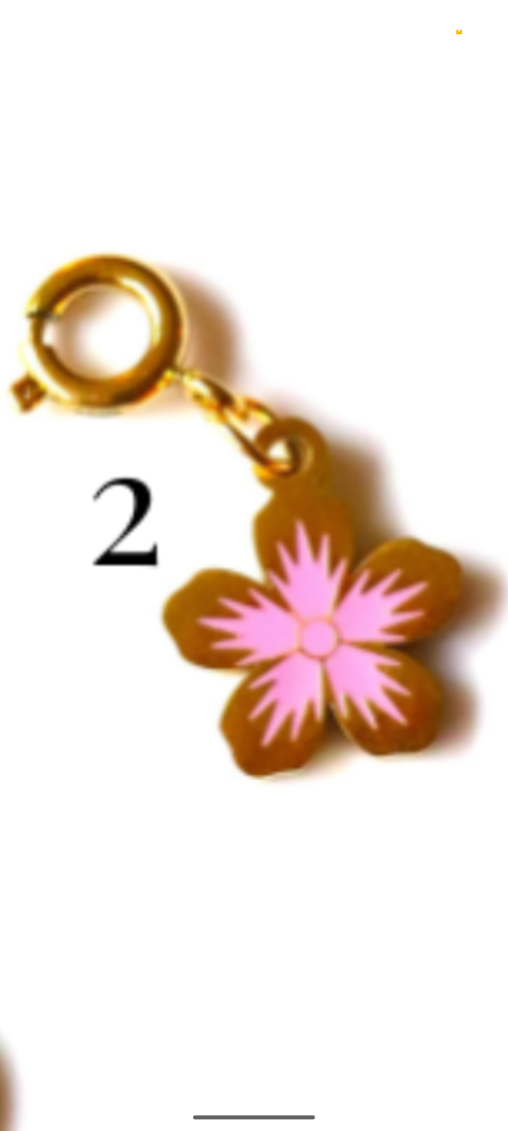 Stainless Steel Gold Plated Floral Charms