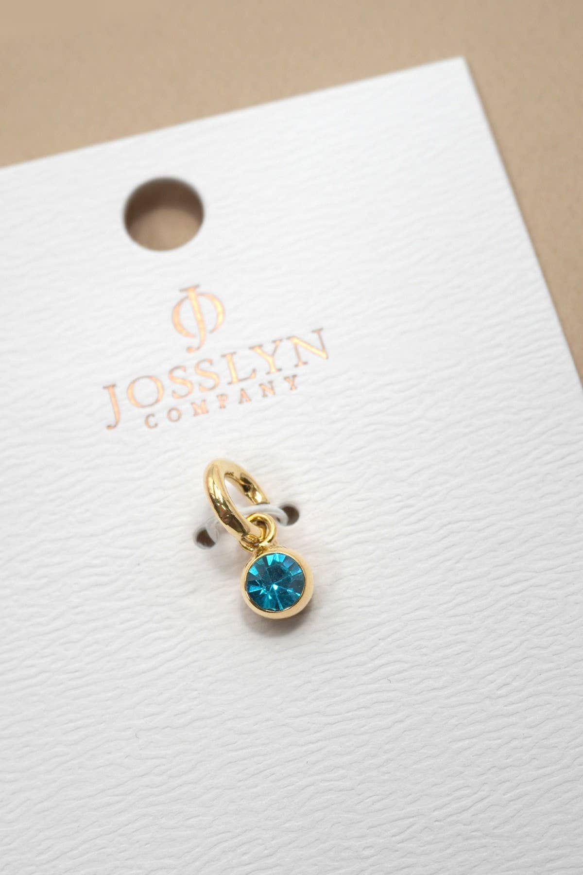 Charms 18K Brass Cubic Zirconia Birthstone Charm