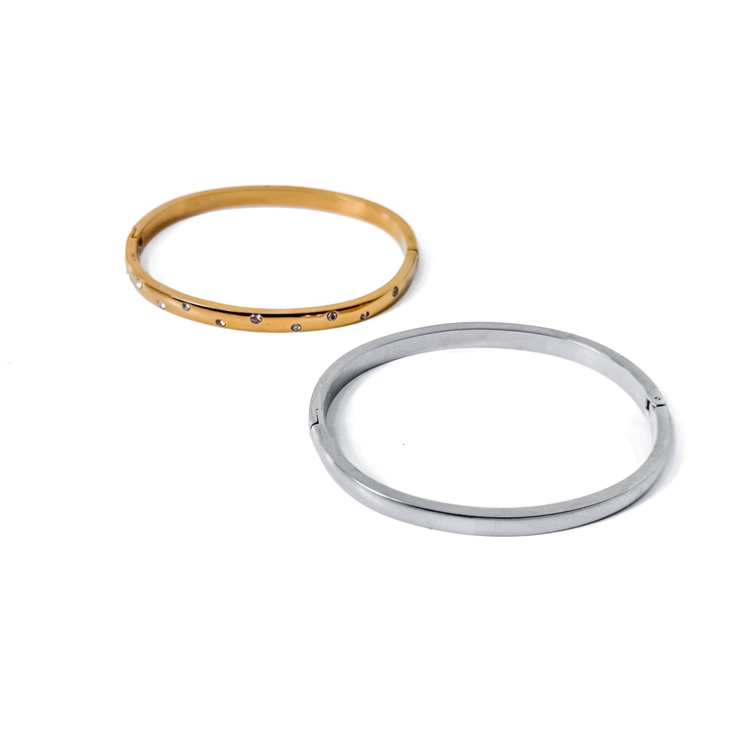 Crystal Hinged Bangle Bracelet - WATERPROOF