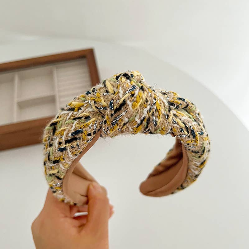 Fall Multi Color Tweed Knot Headband