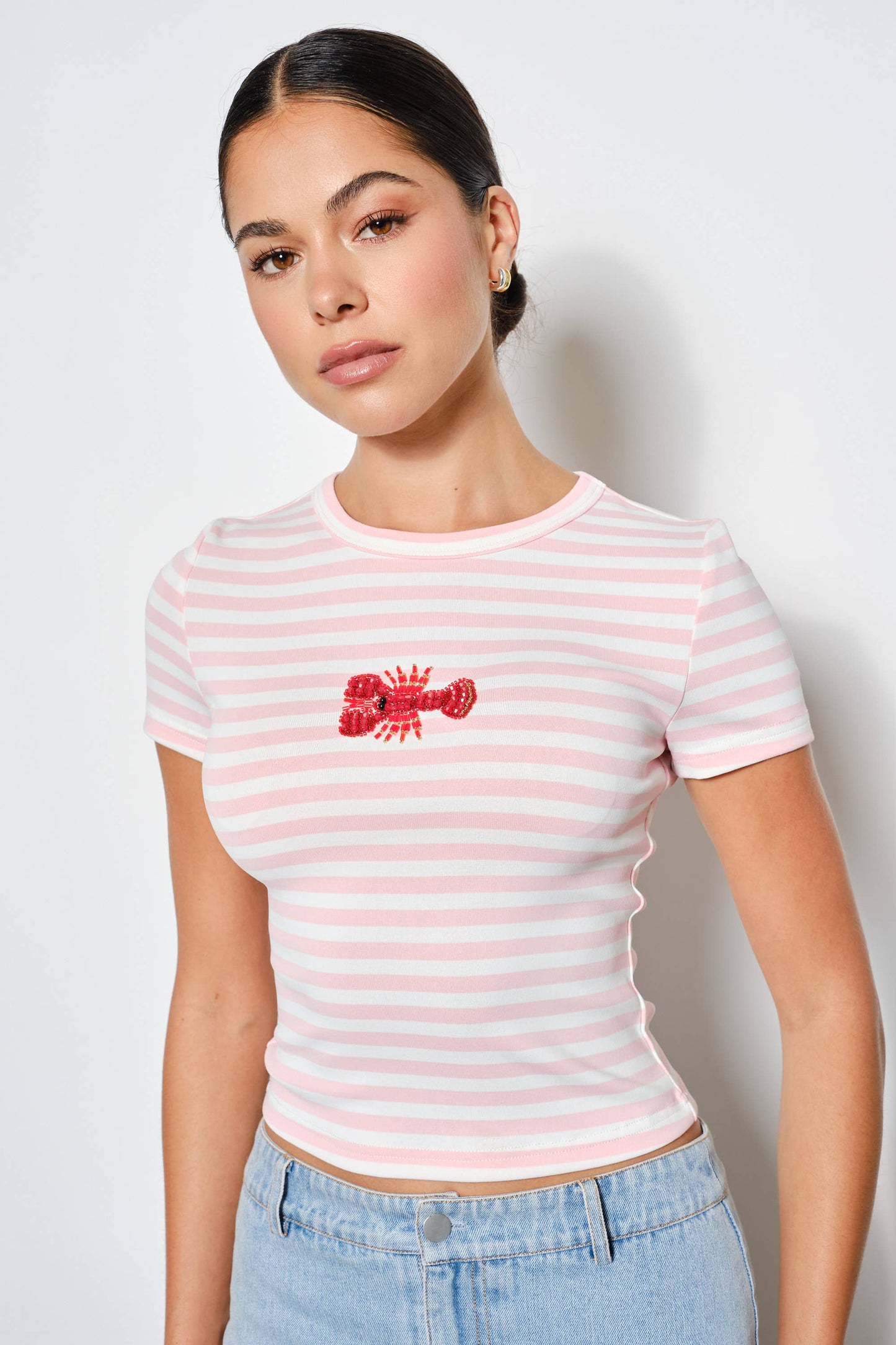ZANDRA LOBSTER BEADED TEE