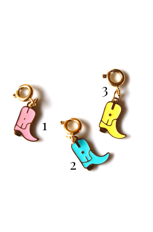 Stainless Steel Gold Plated Cowboy Boot Charms