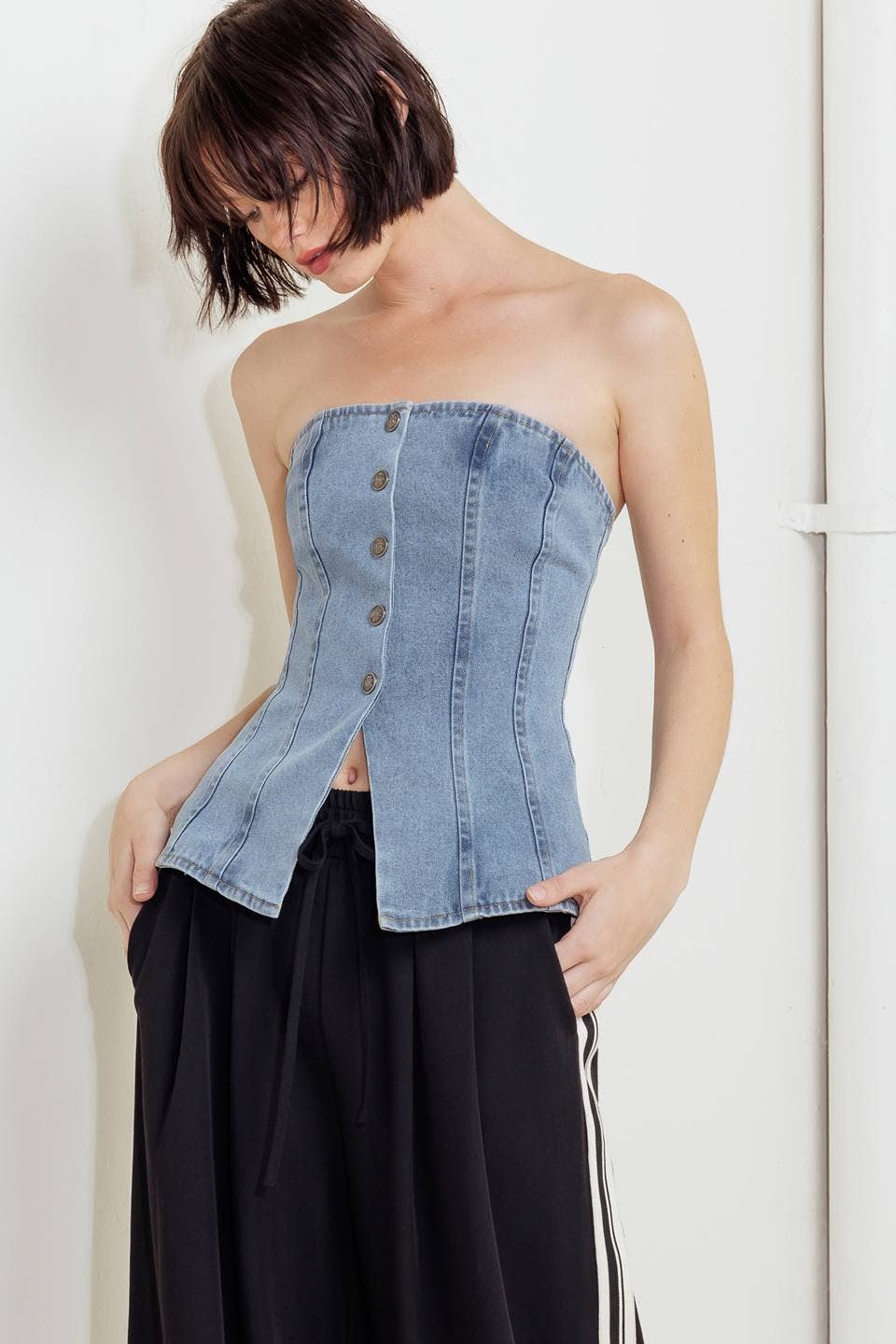 *FINAL SALE* Indigo Washed Denim Top