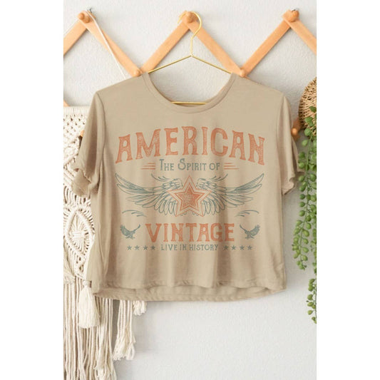 American Vintage Graphic Crop Top