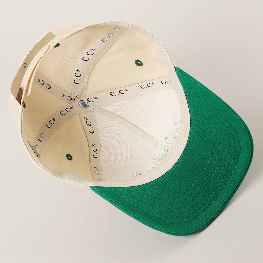 Double Horseshoe Clover Luck Embroidery Trucker Hat
