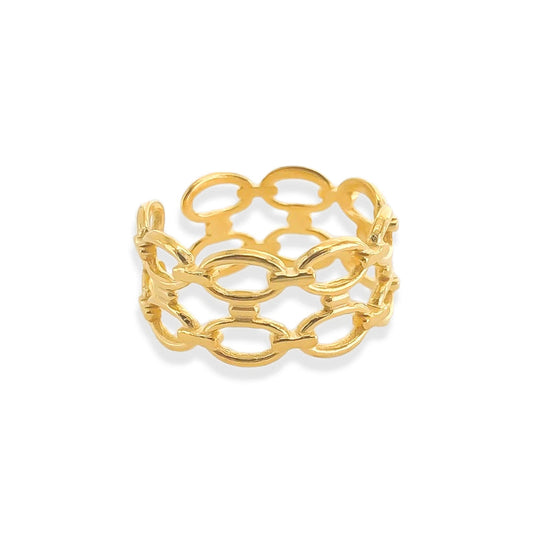 Water Resistant Circle Chain Ring