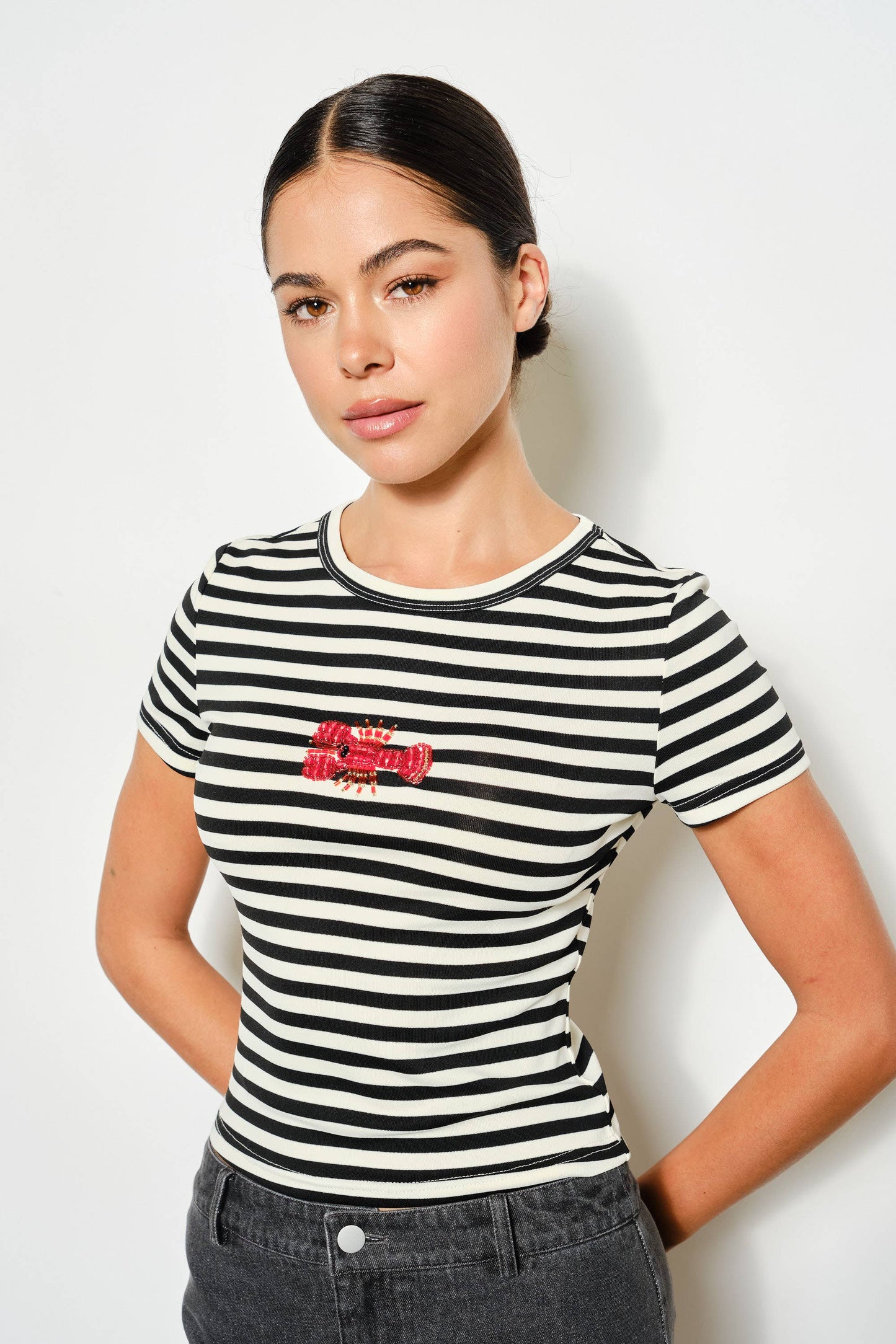 ZANDRA LOBSTER BEADED TEE