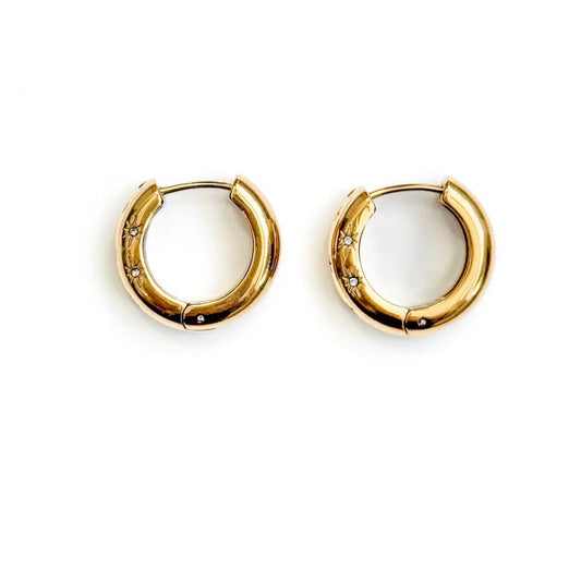 Pops of Sparkle Huggie Hoop - Waterproof