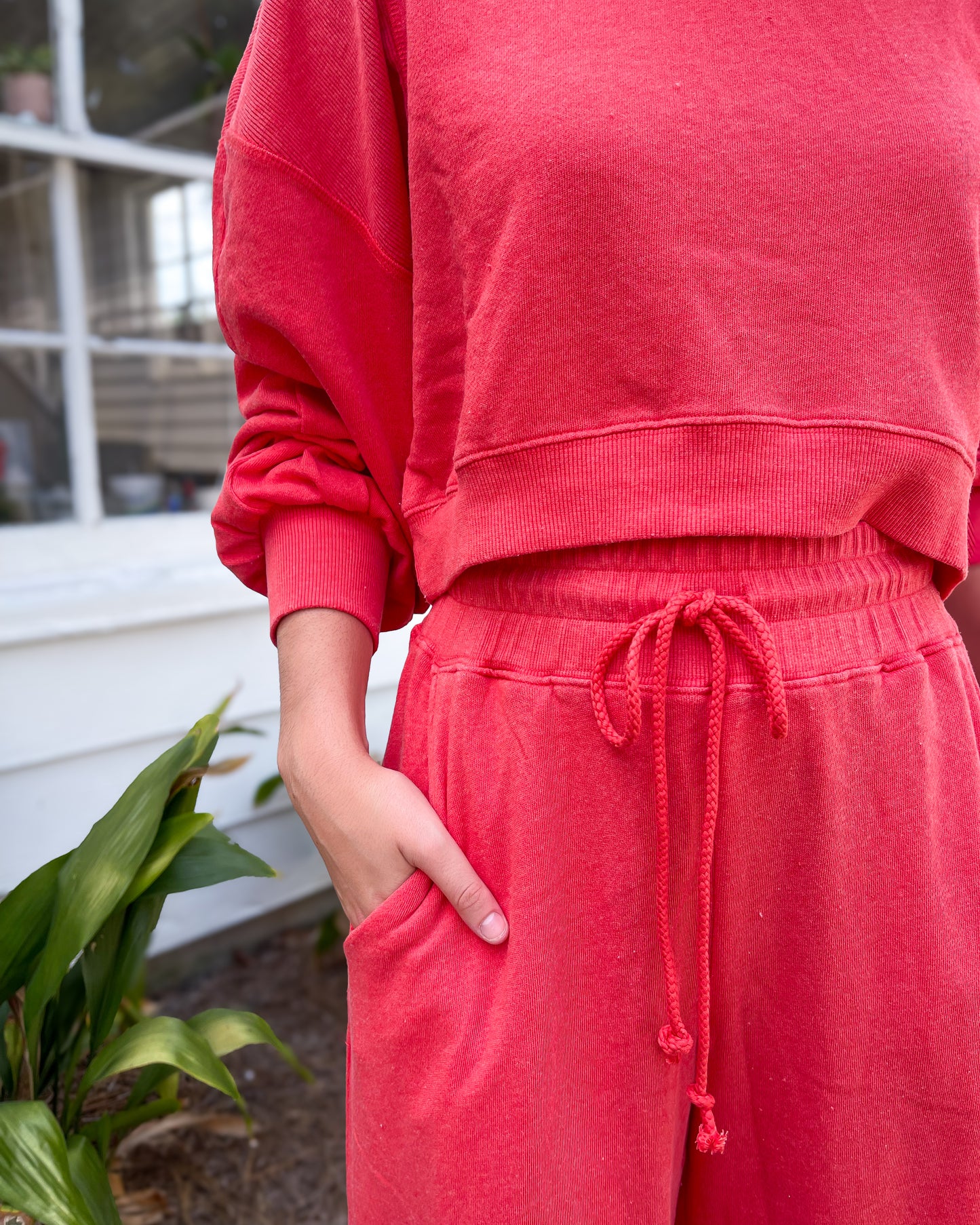 Ribbed Wide Leg Oversize Sweatpants