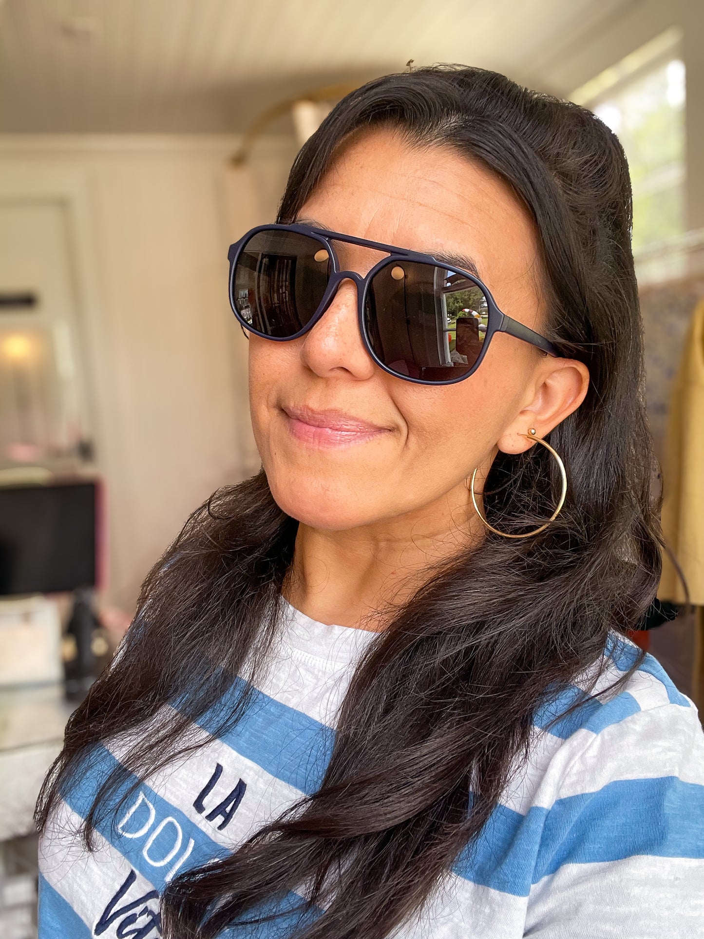 Amber Aviator Sunglasses