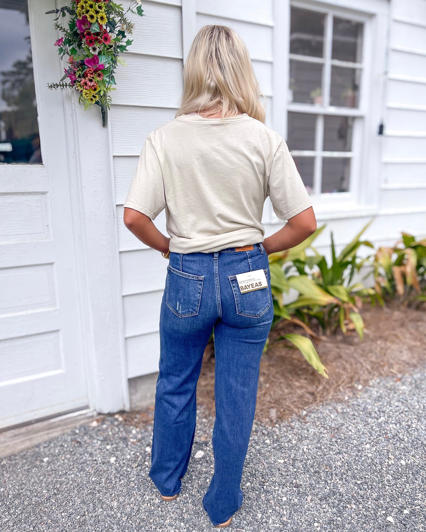 Bella Super High Rise Wide Leg w/ Raw Hem Denim Jeans