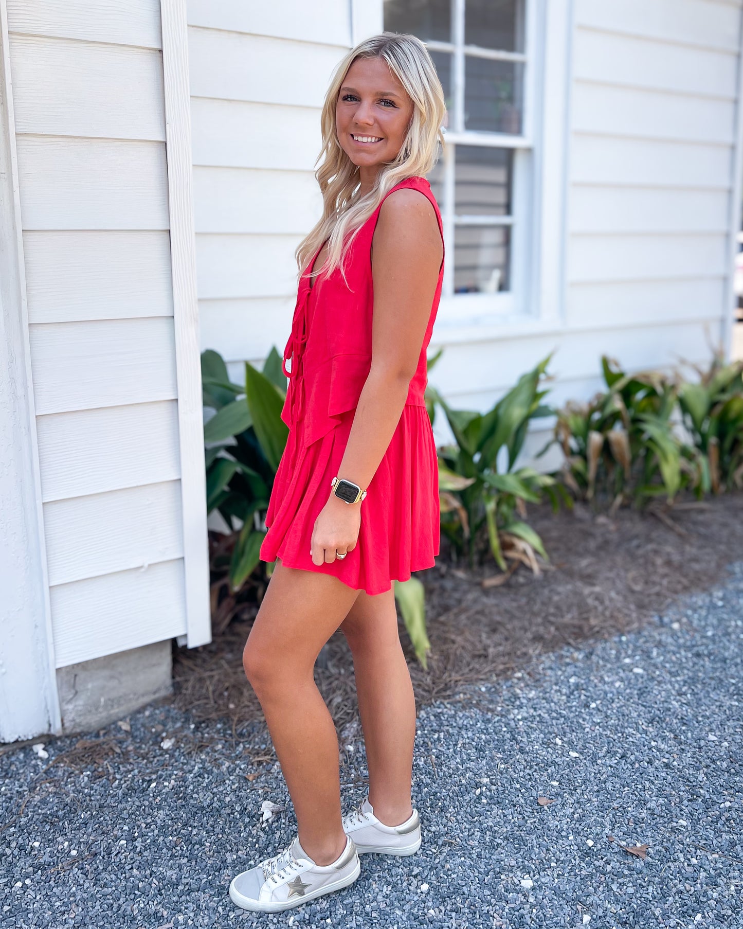 *FINAL SALE* Scarlet Red Pleated Skirt