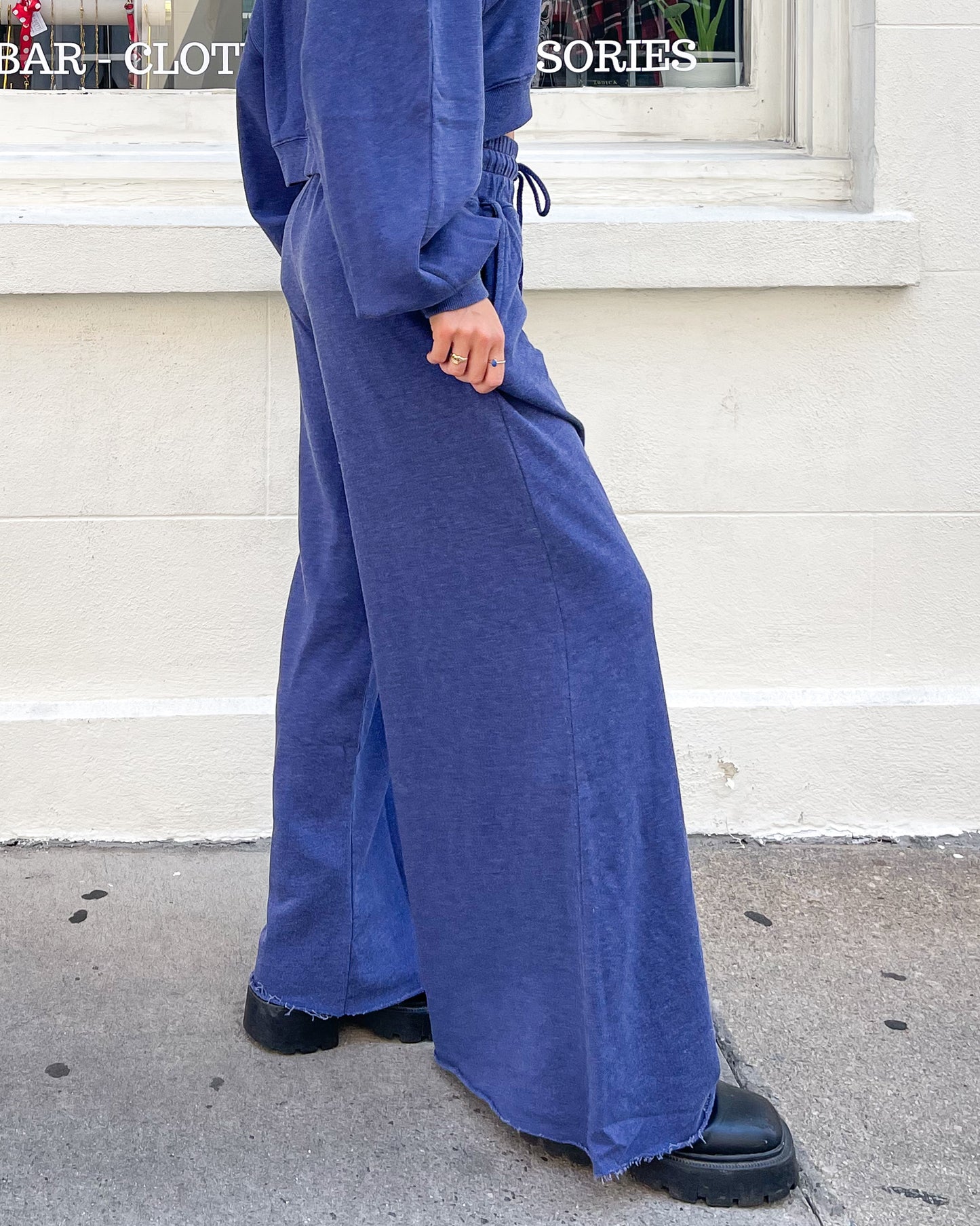 Ribbed Wide Leg Oversize Sweatpants