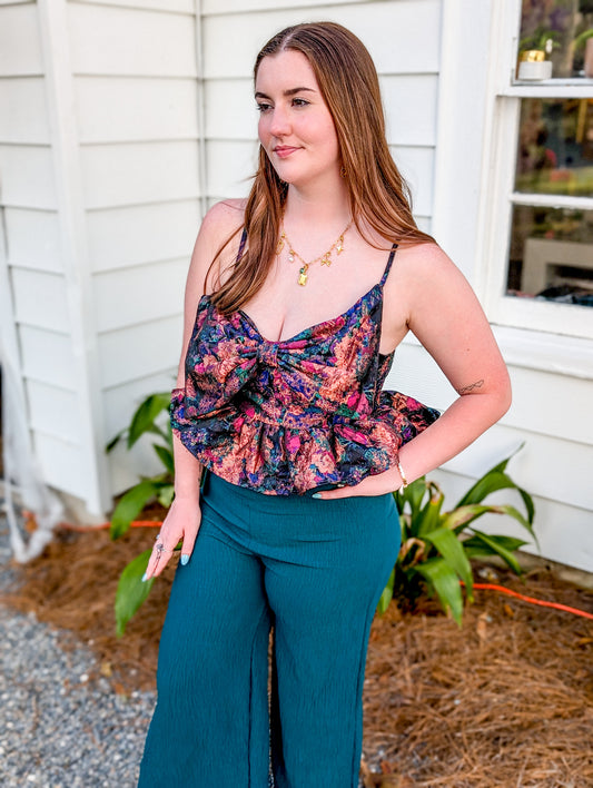 *FINAL SALE* Multi Jacquard Bow Top
