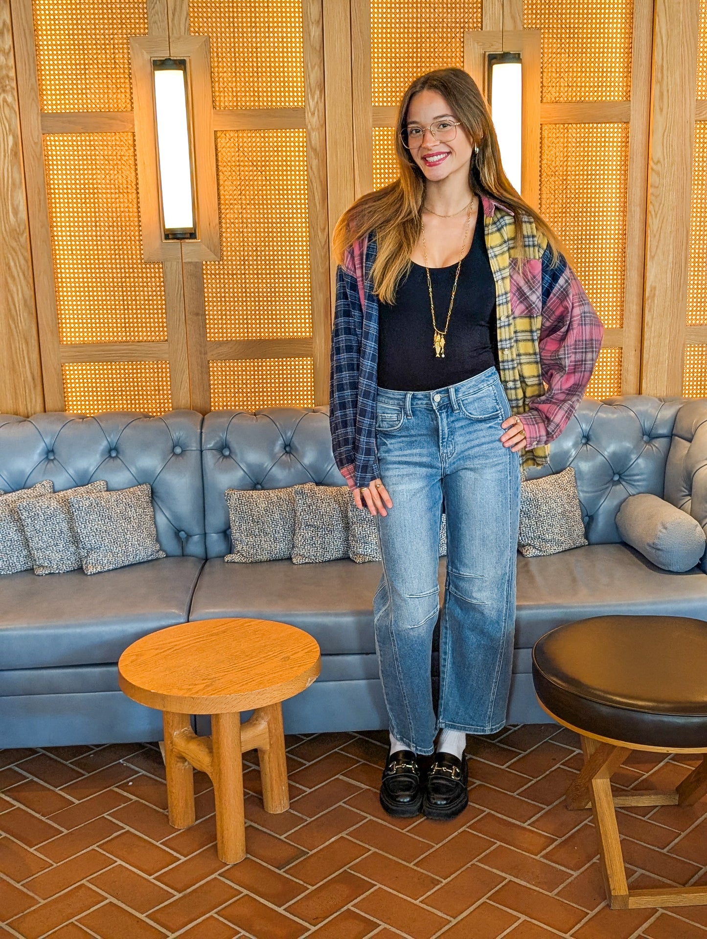 Medium Washed High Rise Crop Barrel Jeans