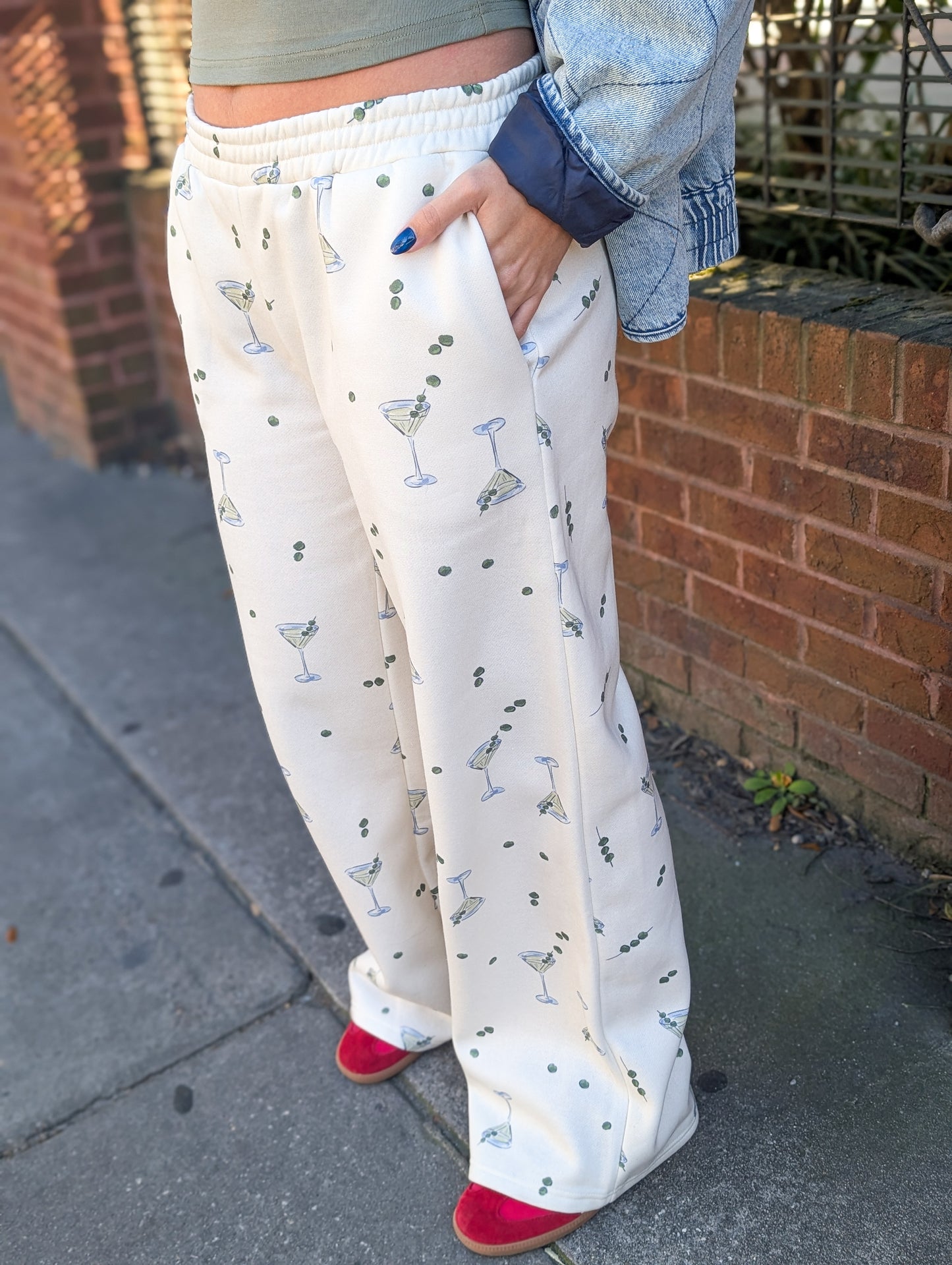 Billie Martini Sweat Pants - Playful, Lounge, Comfy