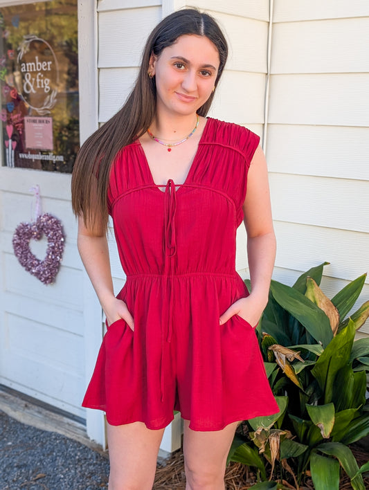 Ruched Romper
