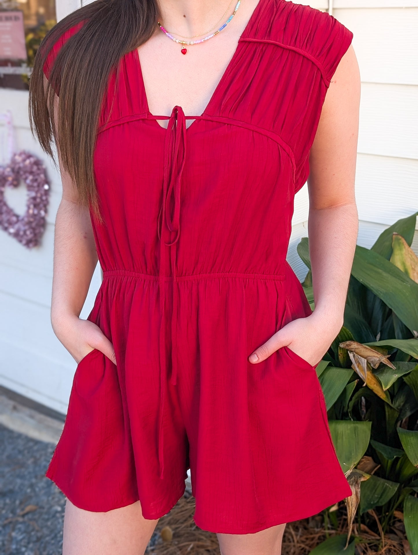 Ruched Romper