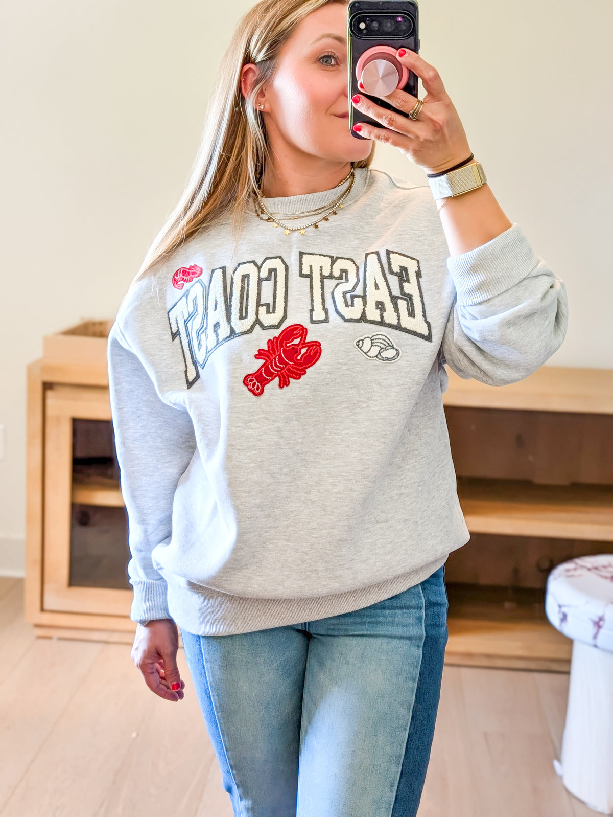 9134GK Modern Vintage Graphic Fleece Pullover