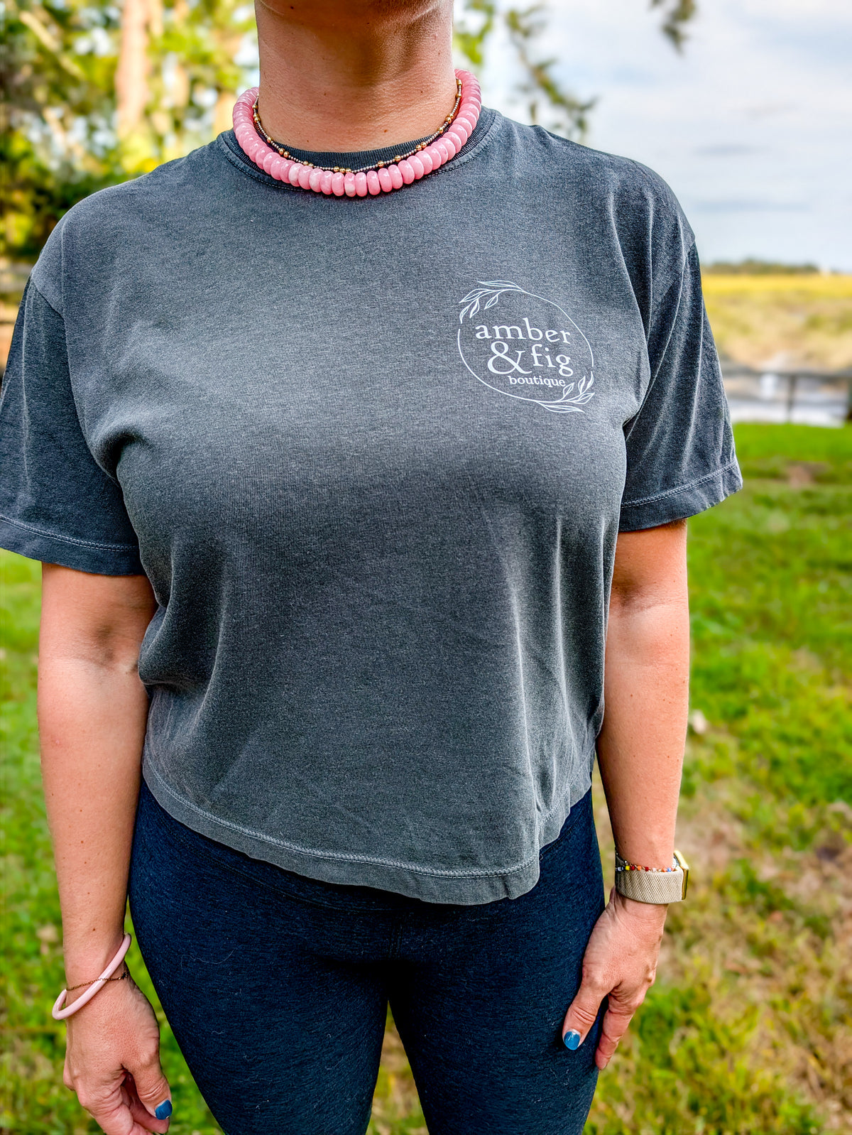 Richmond Hill Shop Local Boxy Shirt with Pink