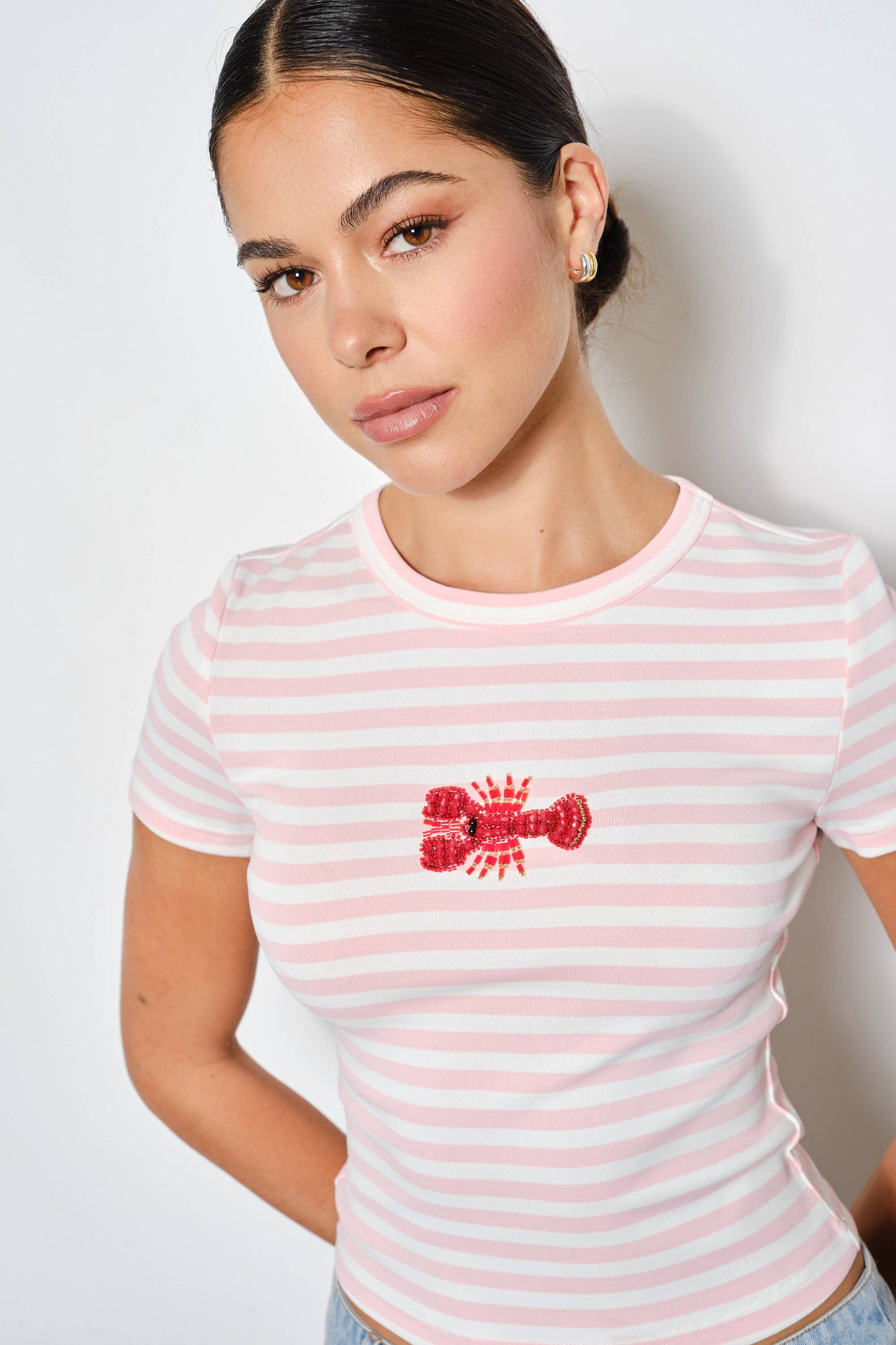 ZANDRA LOBSTER BEADED TEE