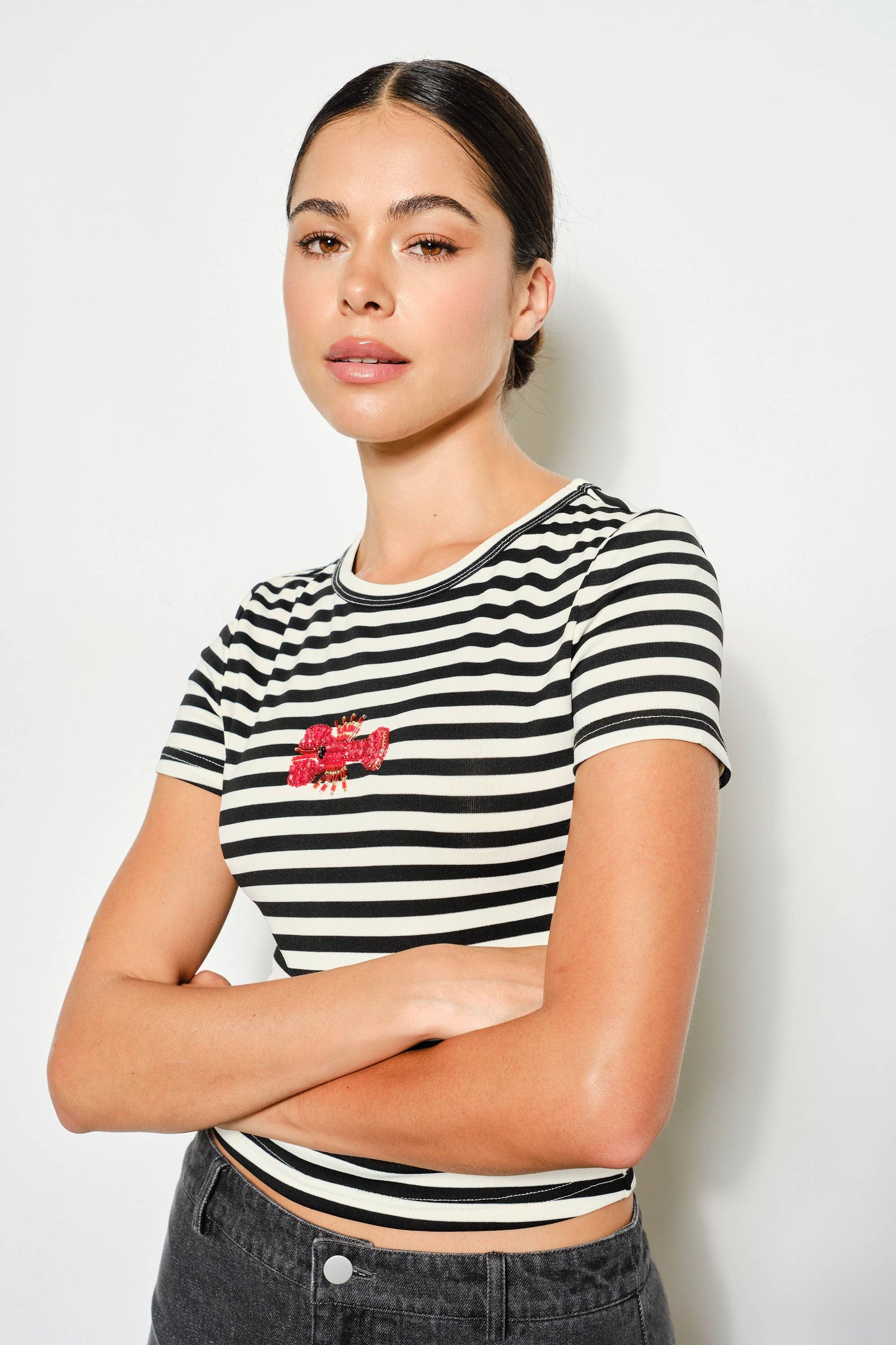 ZANDRA LOBSTER BEADED TEE
