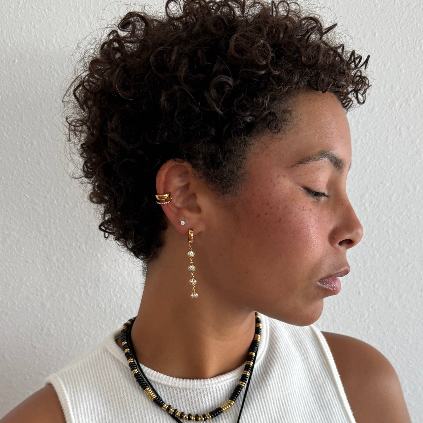 Kylee Crystal Drop Huggies