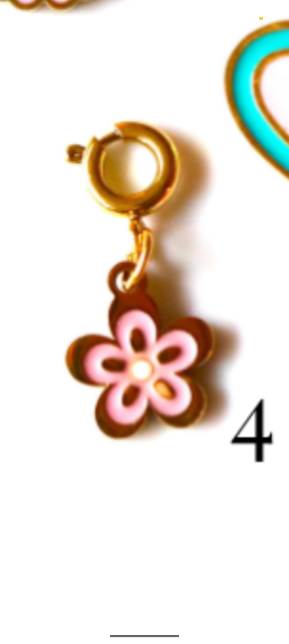 Stainless Steel Gold Plated Floral Charms