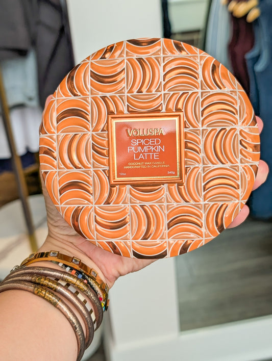 *FINAL SALE* Spiced Pumpkin Latte Capsule 3 Wick Tin